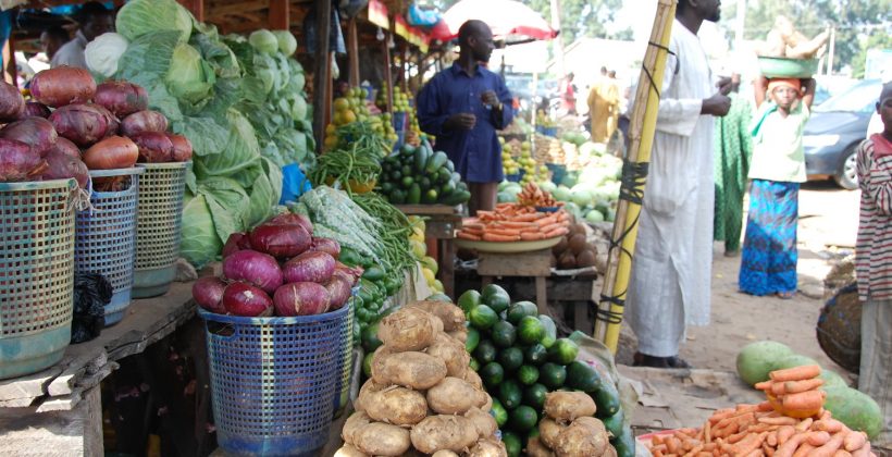 Market stall in Nigeria.